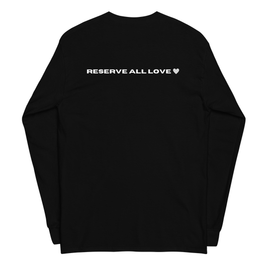 Reserve All Love Black and White Long Sleeve Shirt