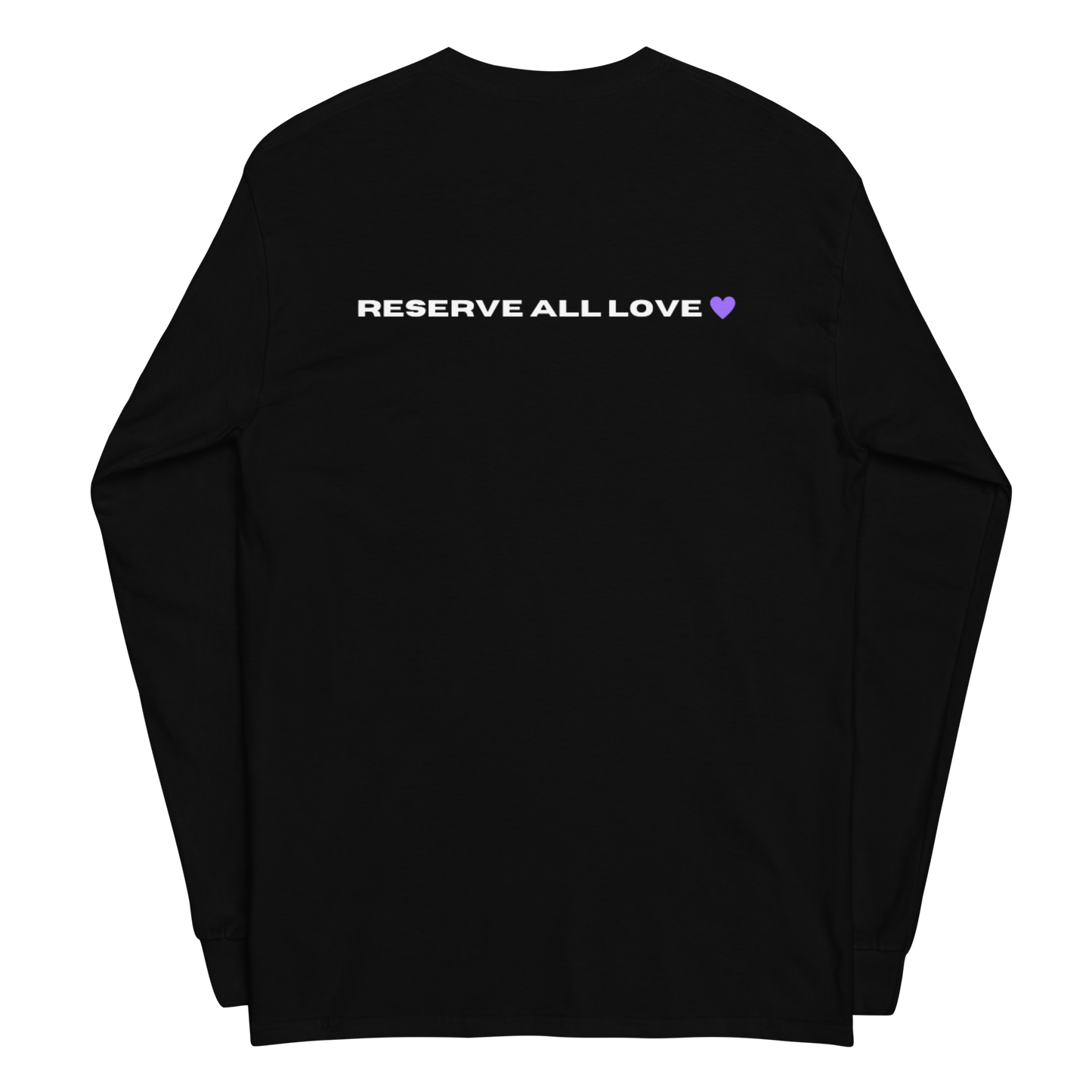 Reserve All Love Black and Purple Long Sleeve Shirt