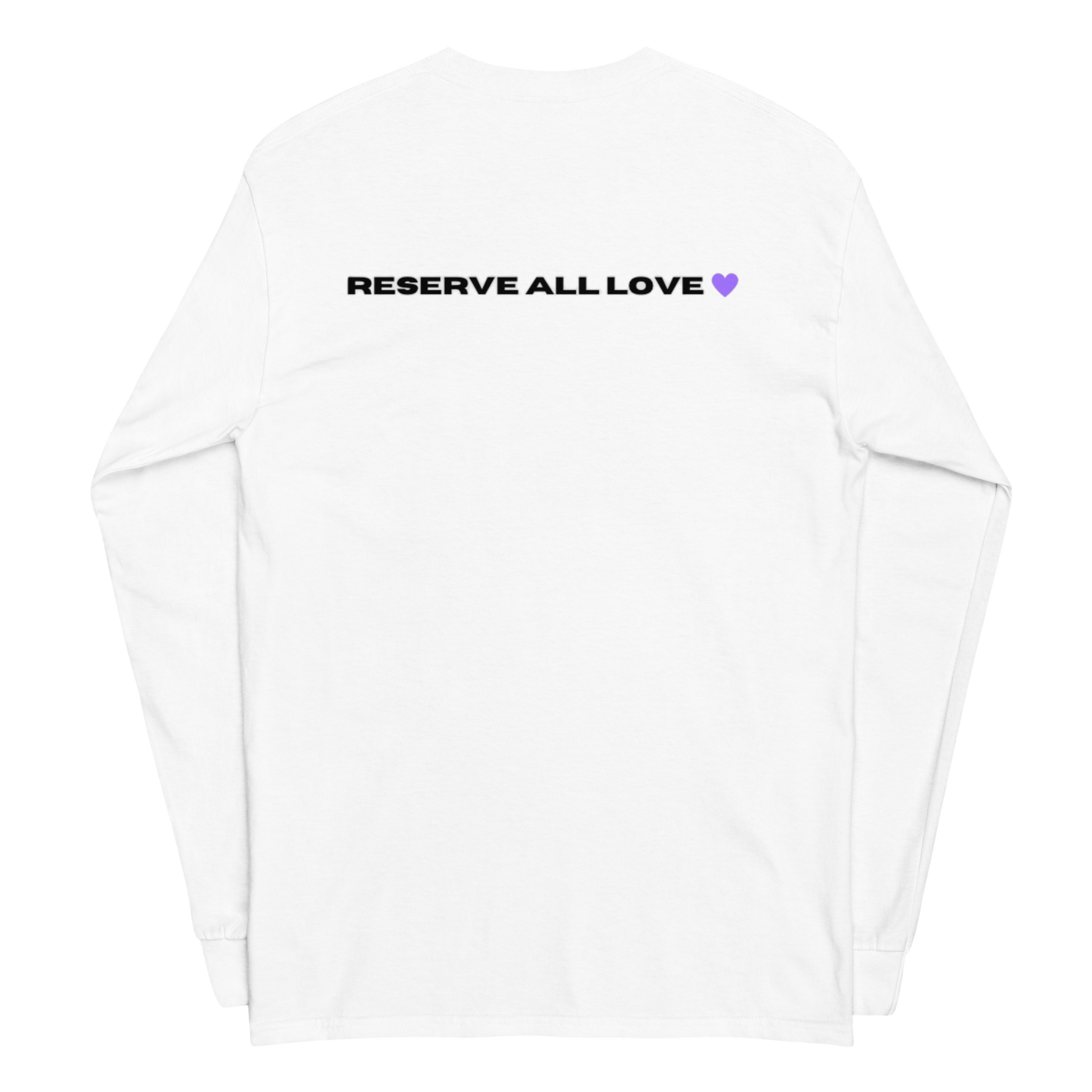 Reserve All Love White and Purple Long Sleeve Shirt
