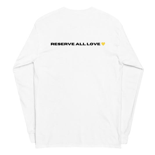 Reserve All Love White and Yellow Long Sleeve Shirt