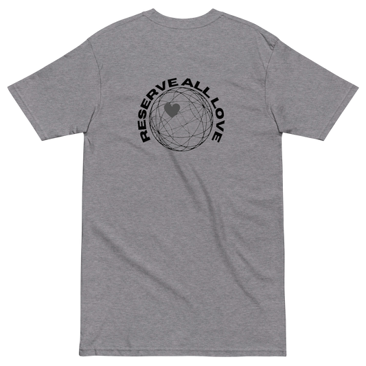 Reserve All Love Light Grey and Black Tee