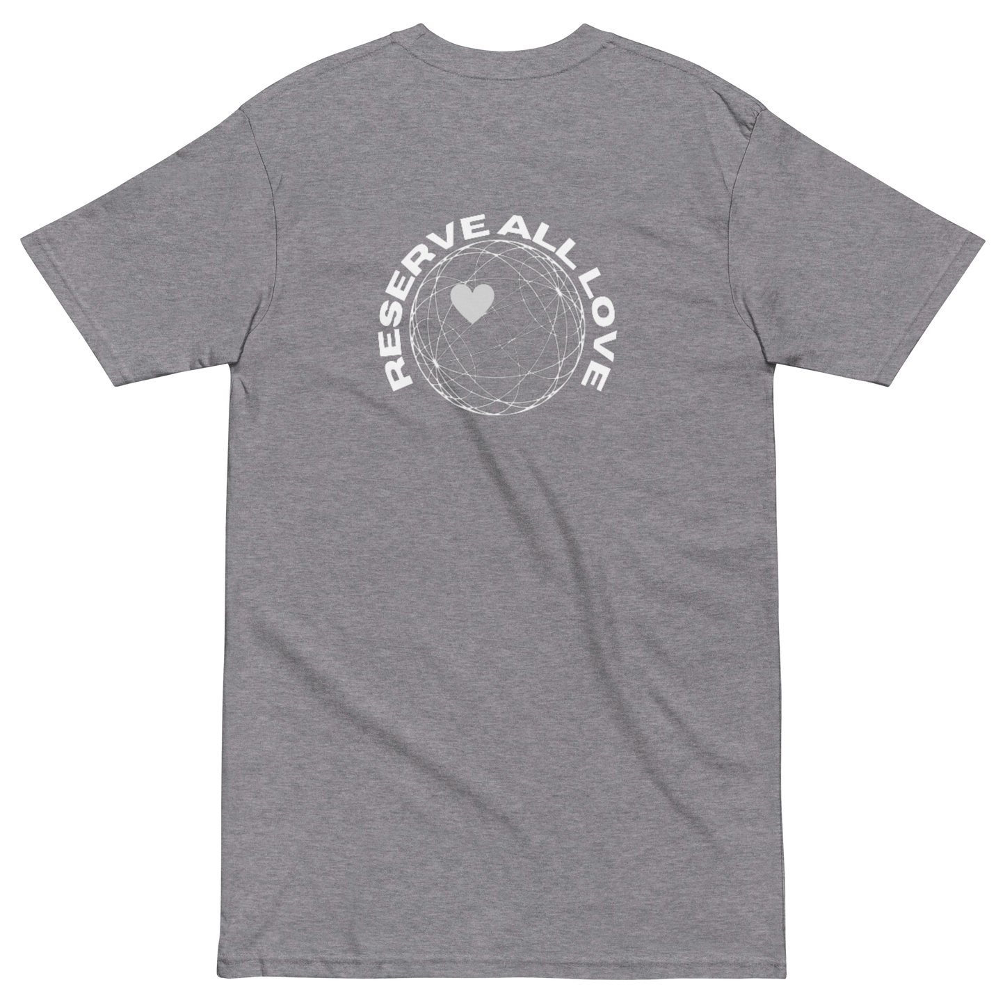 Reserve All Love Light Grey and White Tee