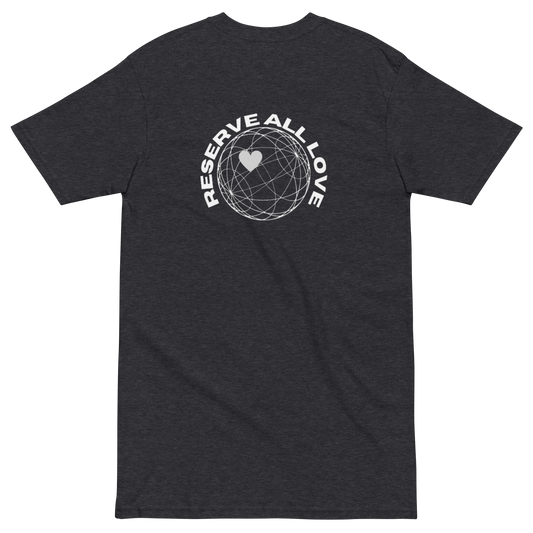 Reserve All Love Dark Grey and White Tee