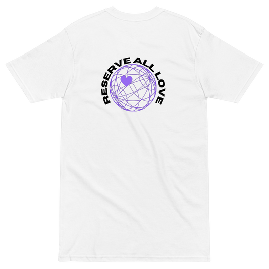Reserve All Love White and Purple Tee