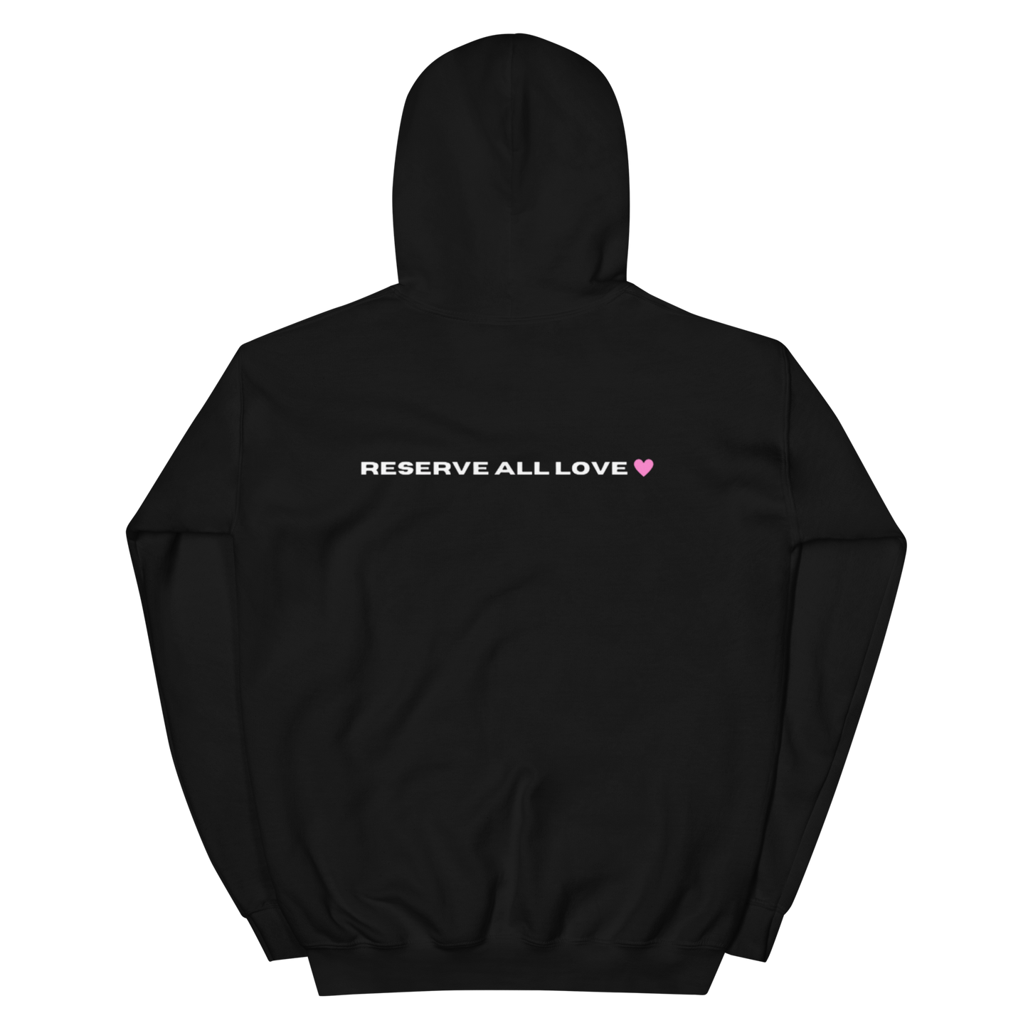 Reserve All Love Black and Pink Hoodie