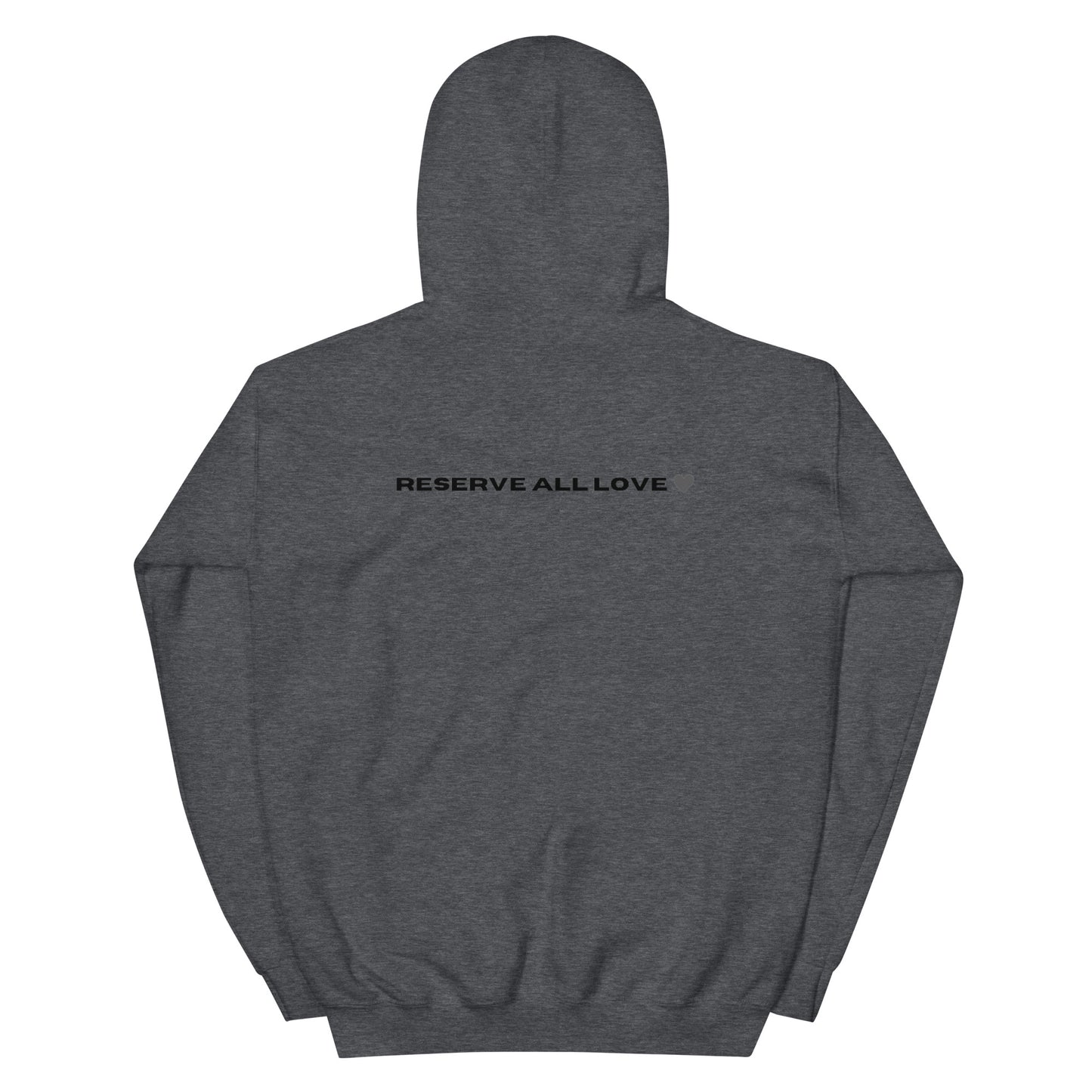 Reserve All Love Dark Grey and Black Hoodie