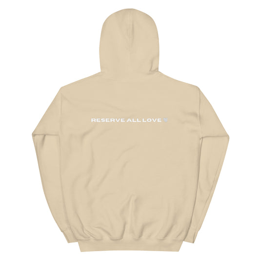 Reserve All Love Beige and White Hoodie