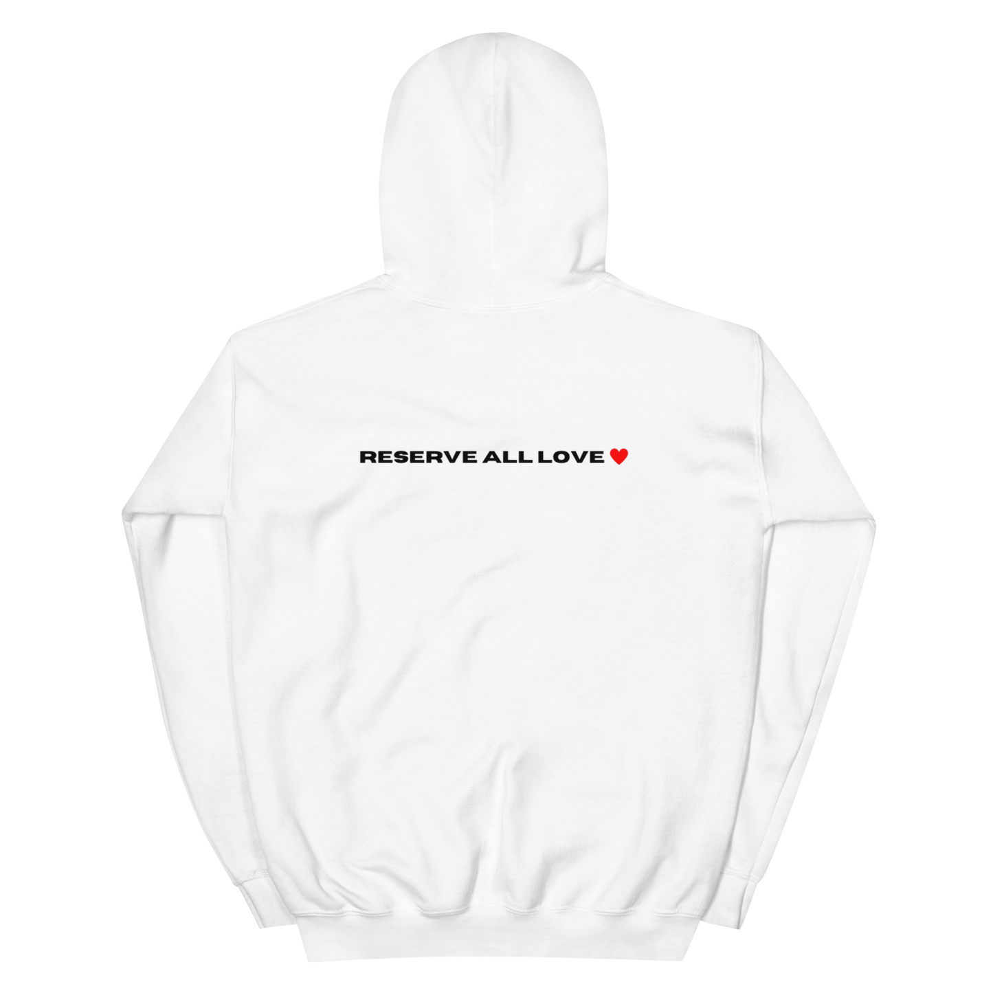 Reserve All Love White and Red Hoodie