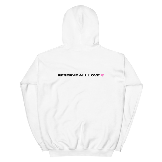 Reserve All Love White and Pink Hoodie