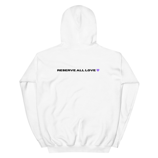 Reserve All Love White and Purple Hoodie