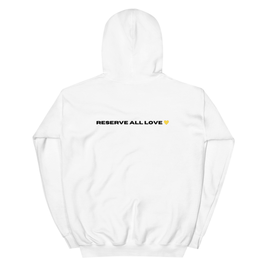 Reserve All Love White and Yellow Hoodie
