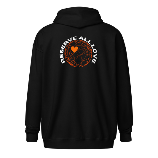 Reserve All Love Orange Zip Hoodie