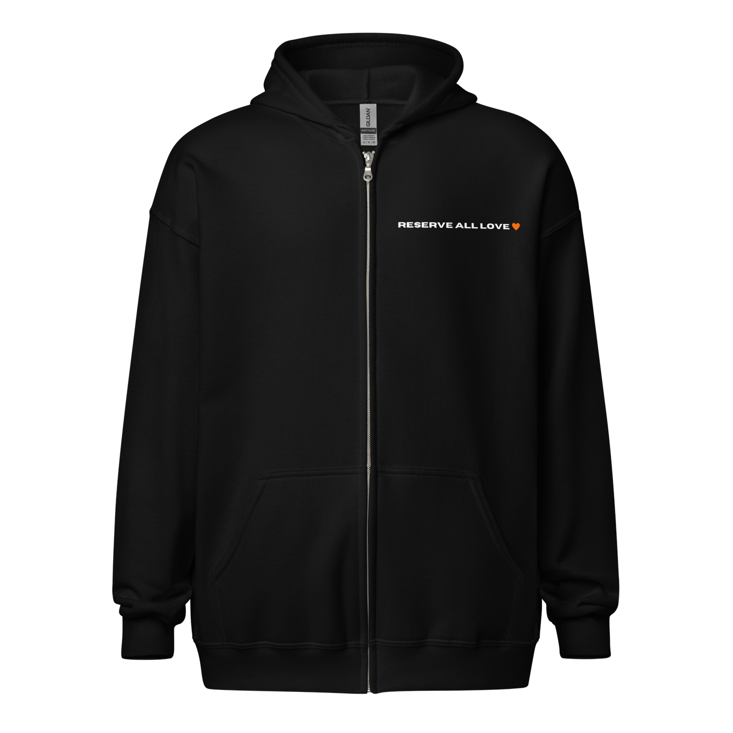Reserve All Love Orange Zip Hoodie