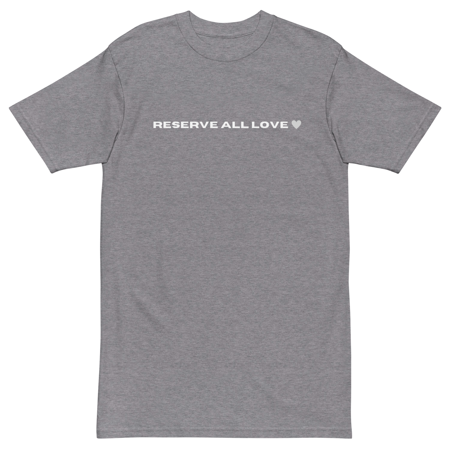 Reserve All Love Light Grey and White Tee