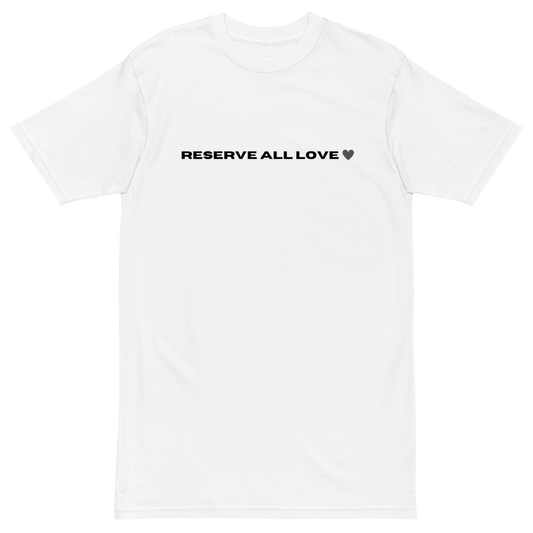 Reserve All Love White and Black Tee