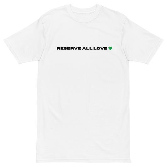 Reserve All Love White and Green Tee