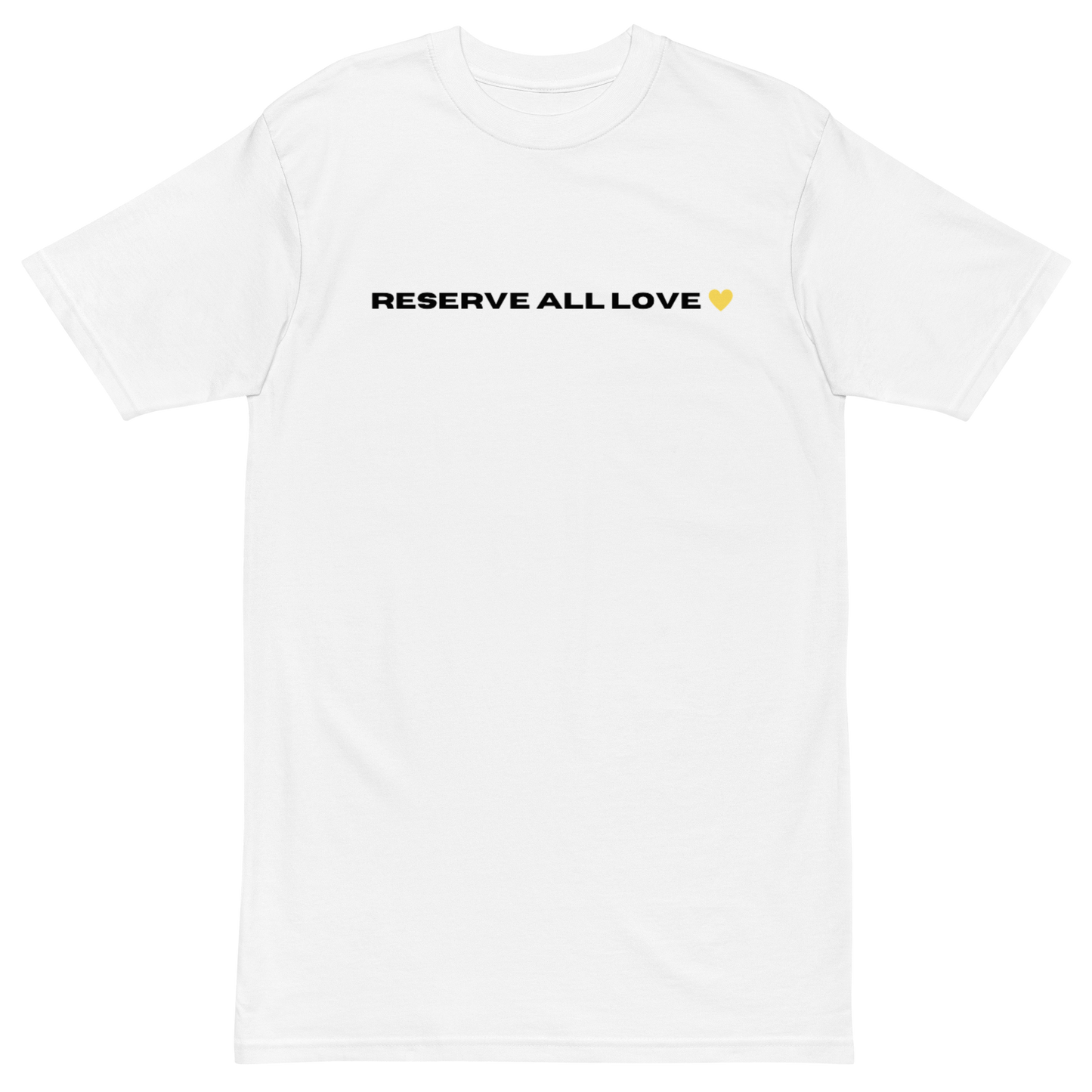 Reserve All Love White and Yellow Tee