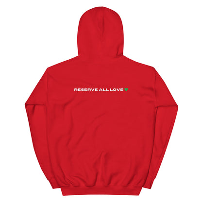 Reserve All Love Red and Green Hoodie