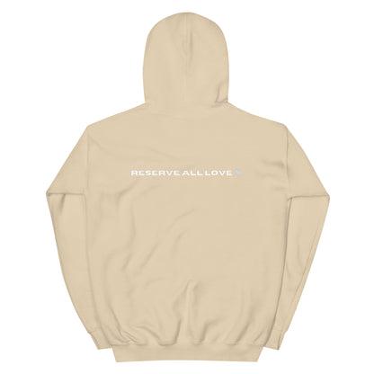 Reserve All Love Beige and White Hoodie