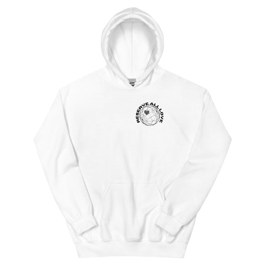 Reserve All Love White and Black Hoodie