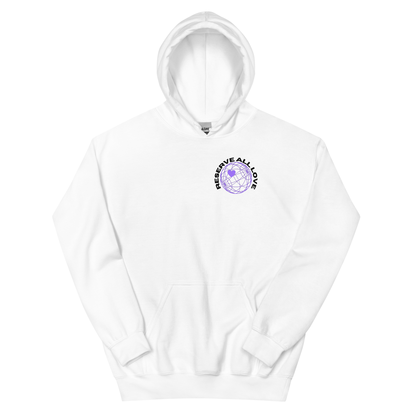 Reserve All Love White and Purple Hoodie