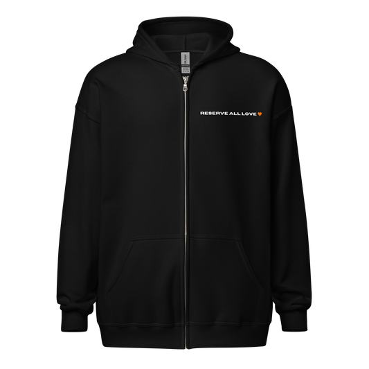Reserve All Love Orange Zip Hoodie